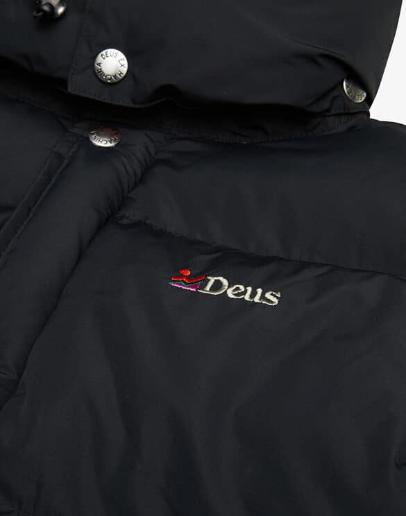 Deus Ex Machina DMF226317-Black } Summit Puffer Jacket Black Men Outerwear