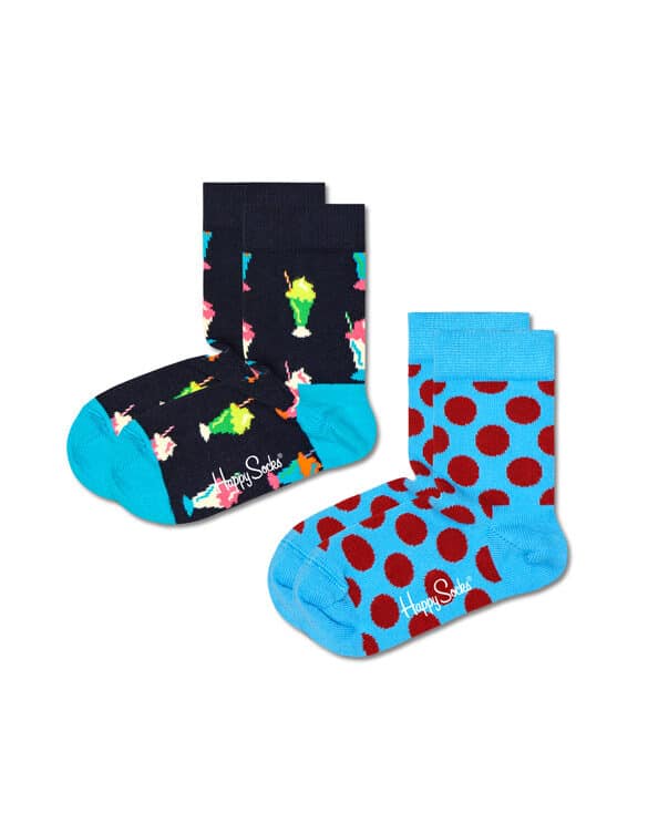 Happy Socks 2-Pack Kids Milkshake Socks KMLK02-6500 Socks Fall/Winter 2022 Kids socks