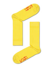 Solid Rib Yellow Socks Happy Socks SRS01-2000 Socks Fall/Winter 2022