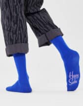 Happy Socks Solid Rib Blue Sokid SRS01-6300 Sokid Sügis/Talv 2022