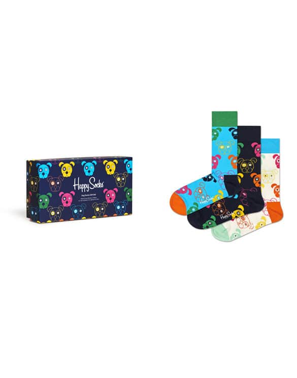 Happy Socks XDOG08-0150 3-Pack Mixed Dog Sokid Gift Set Sokid Sügis/Talv 2022 Kinkekomplektid