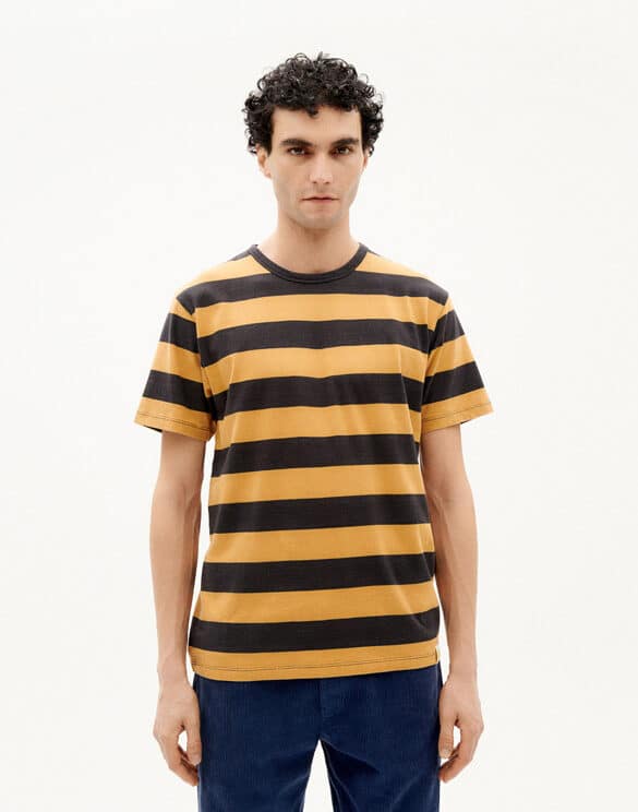 Thinking Mu Men T-shirts Navy Stripes T-Shirt MTS00307