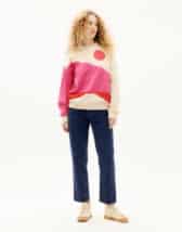 Thinking Mu Women Sweaters & Hoodies Pink Valley Sweatshirt WSS00110