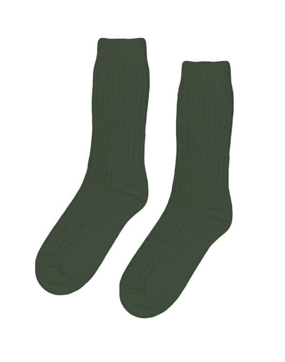 Colorful Standard Merino Wool Blend Emerald Green Socks Watch Wear