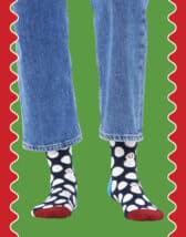Happy Socks BDS01-6500 Big Dot Snowman Blue Sokid Sokid Jõulusokid
