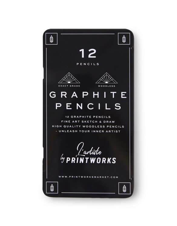 Printworks Home Office supplies 12 Colour Pencils - Graphite PW00566