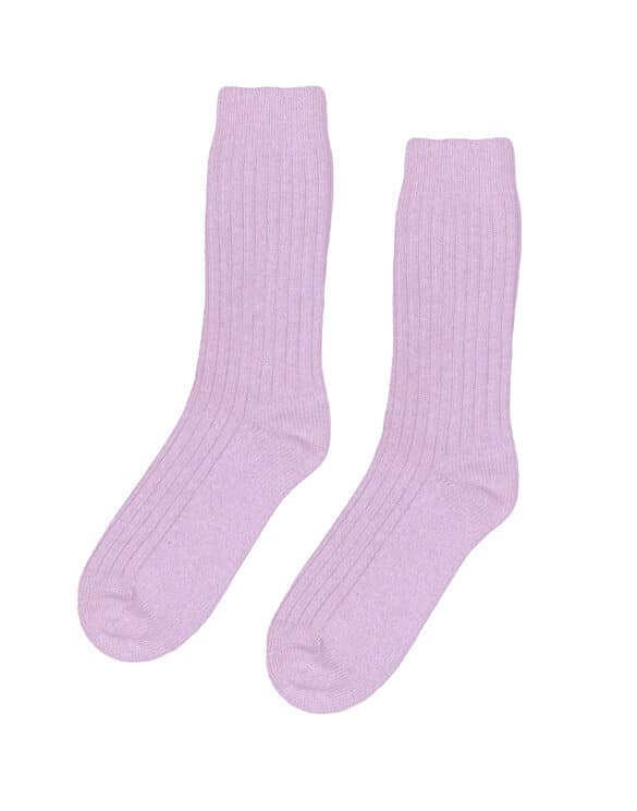 Colorful Standard Merino Wool Blend Soft Lavender Socks CS6003-Light purple merino wool socks