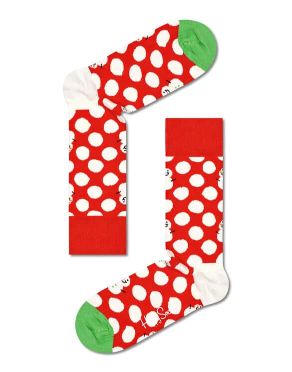 Happy Socks XBDS02-6500 2-Pack Big Dot Snowman Gift Set Sokid Sokid Jõulusokid Kinkekomplektid