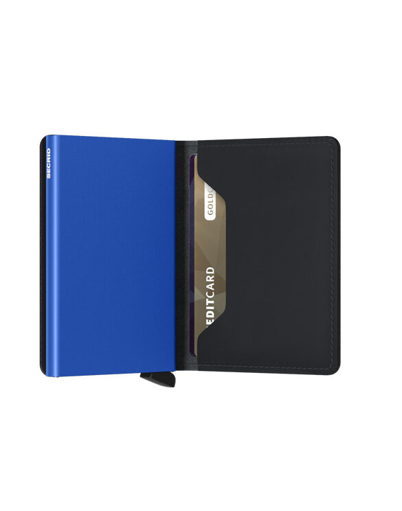 Secrid Accessories Wallets & cardholders Slimwallets Slimwallet Matte Black & Blue SM-Black & Blue