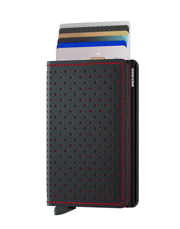 Slimwallet Perforated Black-Red | Secrid wallets & card holders
