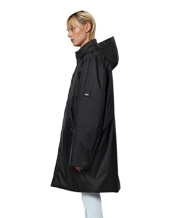 Rains 15420-01 Black Fuse Coat Black Men Women  Outerwear Outerwear Spring and autumn jackets Spring and autumn jackets
