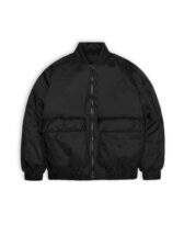 Rains 15530-01 Black Fuse Bomber Jacket Black Men Women  Outerwear Outerwear Spring and autumn jackets Spring and autumn jackets