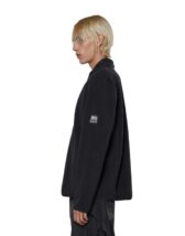Rains 18530-01 Black Fleece Pullover Black Men Women  Jackets Jackets Fleece jackets Fleece jackets