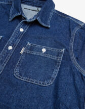 Deus Ex Machina DMW225617BlueIndigo } Boston Denim Shirt Blue Indigo Men Jackets