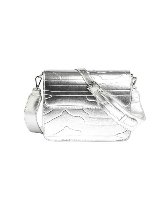Hvisk H2958-Dazzled Silver Cayman Shiny Structure Flow Dazzled Silver Accessories Bags Small bags
