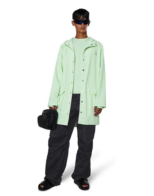 Rains 12020-34 Mineral Long Jacket Mineral Men Women  Outerwear Outerwear Rain jackets Rain jackets