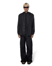 Rains 18010-01 Black Fishtail Jacket Black Men Women  Outerwear Outerwear Rain jackets Rain jackets