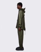 Rains 18010-65 Evergreen Fishtail Jacket Evergreen Vihmajakk Mehed Naised Ülerõivad Ülerõivad Vihmajakid Vihmajakid