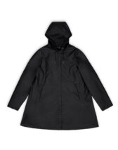 Rains 18050-01 Black A-line W Jacket Black  Women   Outerwear  Rain jackets