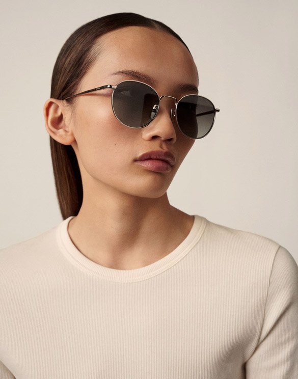 Grey round outlet sunglasses