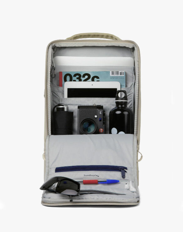 pinqponq Accessories Bags Backpacks PPC-BPM-001-749C Cubik Medium Chalk Beige