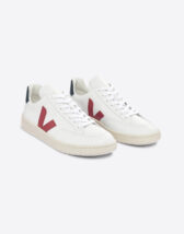 Veja Footwear V-12 Leather Extra White Marsala Nautico Sneakers