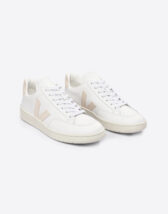 Veja Footwear V-12 Leather Extra White Sable Sneakers
