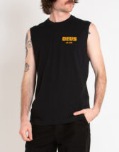 Deus Ex Machina Men T-shirts Akin Muscle Tank Top Black DMP231771A-Black