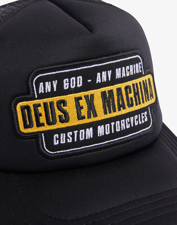 Deus Ex Machina DMP237772-Black Grip Tape Trucker Black Accessories Hats