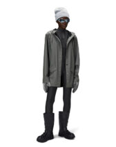 Rains 12010-13 Grey Jacket Grey Men Women  Outerwear Outerwear Rain jackets Rain jackets
