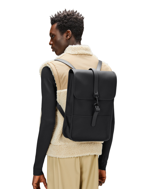 Rains 13010-01 Black Backpack Micro Black Accessories Bags Backpacks