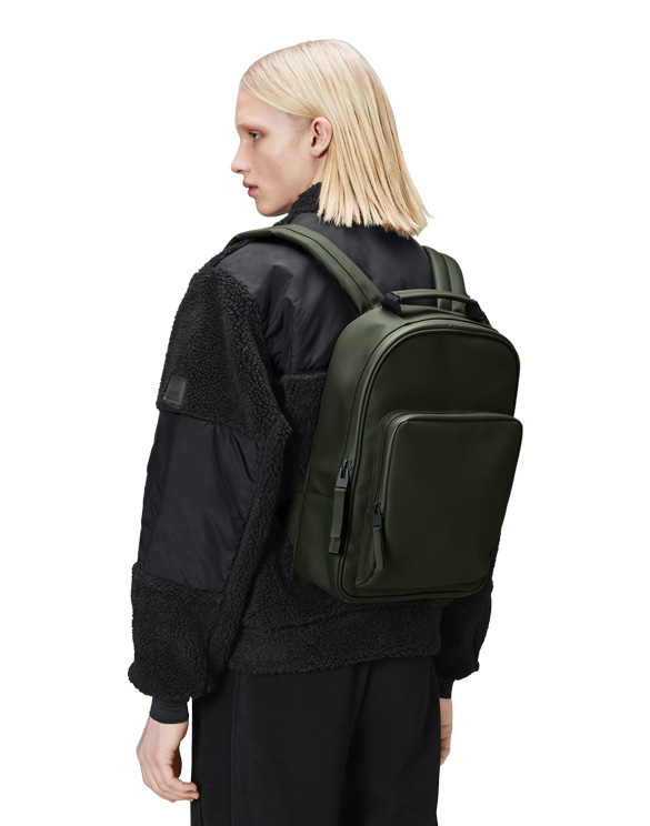 Rains 13260-03 Green Book Daypack Green Accessories Bags Backpacks