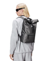 Rains 13320-97 Metallic Grey Rolltop Rucksack Metallic Grey Accessories Bags Backpacks