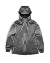 Rains 18370-97 Metallic Grey Storm Breaker Metallic Grey Men Women  Outerwear Outerwear Rain jackets Rain jackets