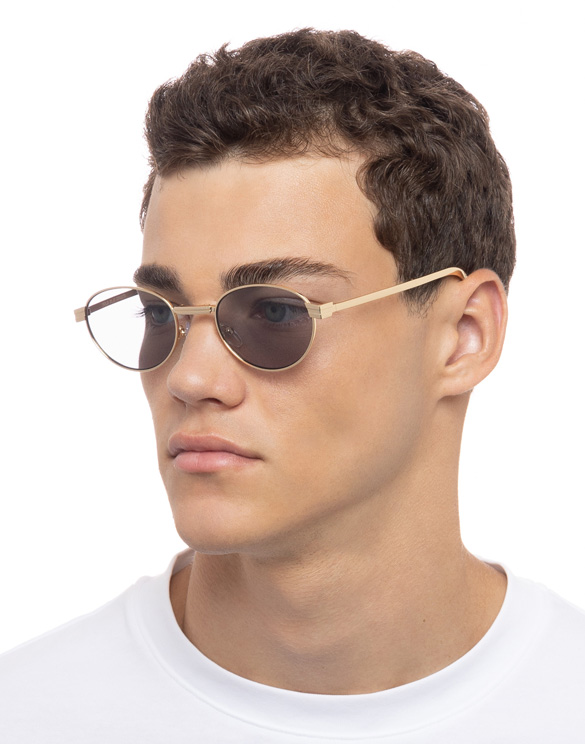 Le Specs LSP2352270 Fold 01 Bright Gold/Smoke Tint Sunglasses Accessories Glasses Sunglasses