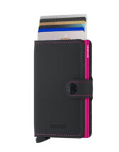 Secrid Accessories Wallets & cardholders Miniwallets Miniwallet Matte Black & Fuchsia MM-Black & Fuchsia