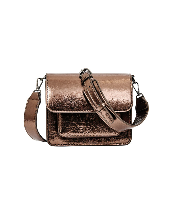 Hvisk Accessories Bags Crossbody bags Cayman Pocket Metallic Structure Sheeny Brown 2303-013-010400-Sheeny Brown