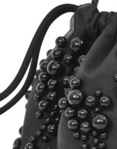 Hvisk 2303-045-040940-Paved Black Poke Matte Satin Beads Paved Black Accessories Bags Small bags