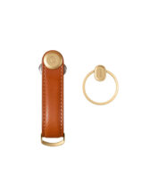 Orbitkey Võtmehoidjad Leather Key Organiser + Ring V2 Cognac Kinkekomplekt GLT2-CGT-201