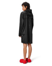 Rains 12020-84 Black Grain Long Jacket Black Grain Men Women  Outerwear Outerwear Rain jackets Rain jackets