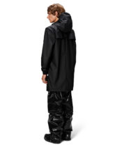 Rains 19850-01 Black Cargo Long Jacket Black Men Women  Outerwear Outerwear Rain jackets Rain jackets