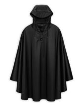 Rains 18800-84 Black Grain Cape Black Grain Men Women  Outerwear Outerwear Rain jackets Rain jackets