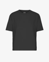 Colorful Standard Women T-shirts Organic Boxy Crop Tee Deep Black CS2057-Deep Black