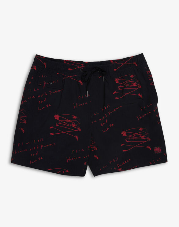 Deus Ex Machina Men Pants Old House Boardshorts Red DMS232187A-Red