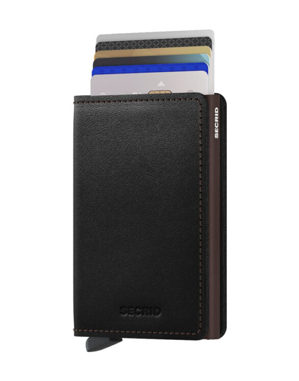 Secrid Aksessuaarid Rahakotid ja kaarditaskud Slimwallets SO-Black & Brown Slimwallet Original Black-Brown Rahakott