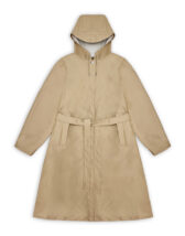 Rains 12040-24 Sand A-Line Longer W Jacket Sand Women   Outerwear  Rain jackets