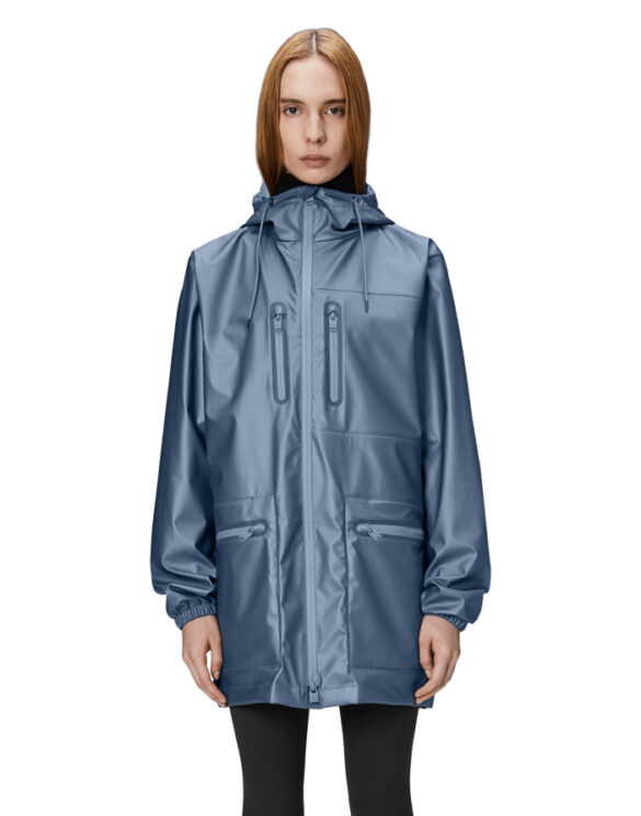 Rains 12060-36 Bay Cargo Long Jacket Bay Men Women  Outerwear Outerwear Rain jackets Rain jackets