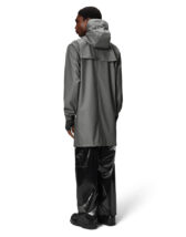 Rains 12080-13 Grey Long Storm Breaker Grey Men Women  Outerwear Outerwear Rain jackets Rain jackets