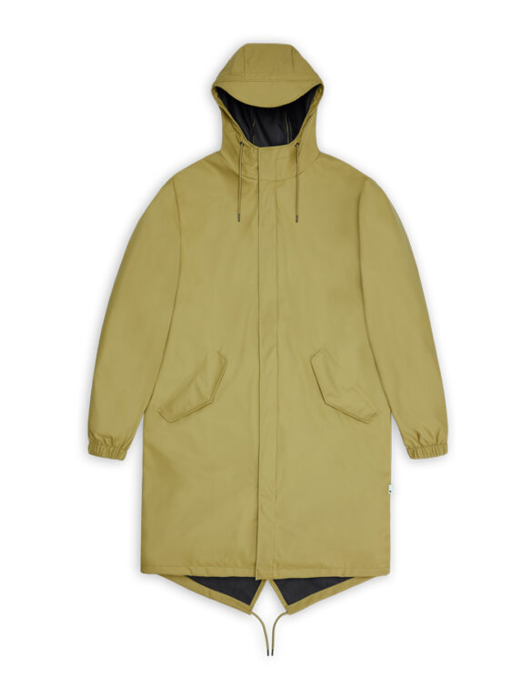 Rains 18140-44 Khaki Fishtail Parka Khaki Men Women  Outerwear Outerwear Rain jackets Rain jackets