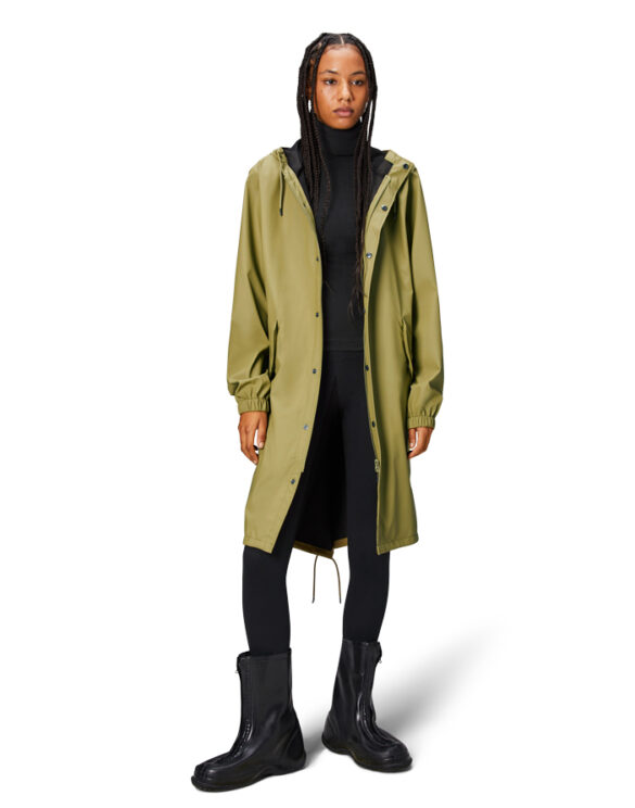 Rains 18140-44 Khaki Fishtail Parka Khaki Vihmamantel Mehed Naised Ülerõivad  Vihmajakid